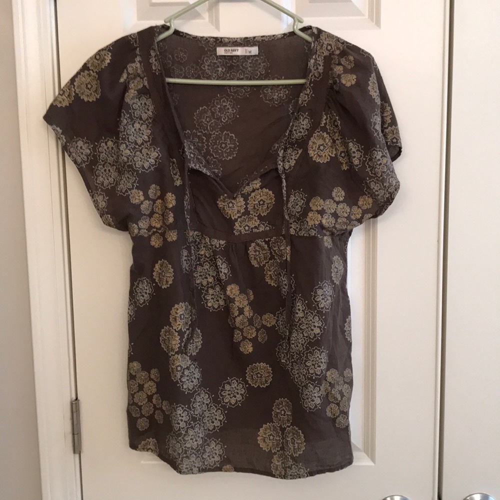 Old Navy Women’s Brown Patterned Top